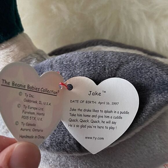Ty Beanie Baby Jake ™ the Mallard Duck - Picture 11 of 12